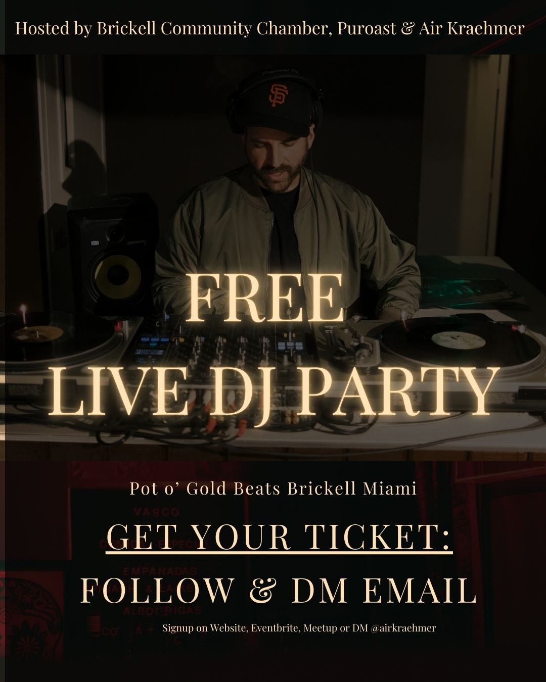 FREE! Live DJ Dance Party at Puroast